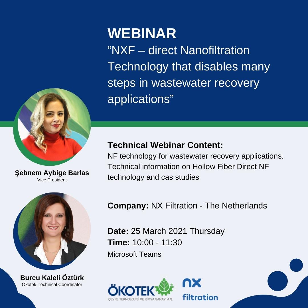 NXF – direct Nanofiltration Technology that disables many steps in wastewater recovery applications / Webinar